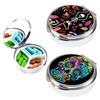 2pcs Pill Box,3 Compartment Small Pill Case for Pocket & Purse, Travel Metal Pill Organizer,Pill Container and Medicine Vitamin Organizer view 1