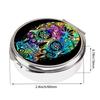 2pcs Pill Box,3 Compartment Small Pill Case for Pocket & Purse, Travel Metal Pill Organizer,Pill Container and Medicine Vitamin Organizer view 4