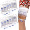 10 Pack Leg Urinary Drainage Bags with Cloth Straps, Anti-Reflux Valve, 750ml Urine Leg Bags, Easy Push-Button Drain, 2 Adjustable Elastic Bands, Urinary Bag for Home and Hospitals Health Aids view 1