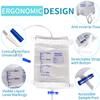 10 Pack Leg Urinary Drainage Bags with Cloth Straps, Anti-Reflux Valve, 750ml Urine Leg Bags, Easy Push-Button Drain, 2 Adjustable Elastic Bands, Urinary Bag for Home and Hospitals Health Aids view 4
