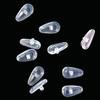 Caulo Silicon Rubber Screw in Airbag Nose Pads Compatible w Oakley Glasses Sunglasses Tincup OX3184 OX5094 OX5099 Wingfold OX5100 OX5101 Conductor etc. (Clear - 50 Pairs) view 3