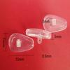 Caulo Silicon Rubber Screw in Airbag Nose Pads Compatible w Oakley Glasses Sunglasses Tincup OX3184 OX5094 OX5099 Wingfold OX5100 OX5101 Conductor etc. (Clear - 50 Pairs) view 4