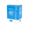 Amazon Basics Disposable Clear Plastic Forks, Premium Quality, 100 Count, Large Pack view 1