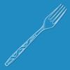 Amazon Basics Disposable Clear Plastic Forks, Premium Quality, 100 Count, Large Pack view 2