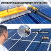 Solar Panel Cleaning Pole 30ft Telescopic Water Fed Brush Squeegee, Long Reach Solar Panel Cleaning Brush Water Fed, Window Pressure Washer with Widened 40cm Rotatable Brush view 2