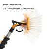 Solar Panel Cleaning Pole 30ft Telescopic Water Fed Brush Squeegee, Long Reach Solar Panel Cleaning Brush Water Fed, Window Pressure Washer with Widened 40cm Rotatable Brush view 3