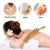 Deston Manual Massage Stick, Curved Wooden Handheld Roller Trigger Point Massager for Fascia, Cellulite, Muscle & Abdomen, Body Therapy Massager, Belly Relief Tool, White view 3
