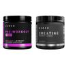 Kaged Pre Sport Pre Workout Powder Glacier Grape Creatine Monohydrate Micronized Powder Bundle, Energy & Muscle Recovery Supplement Pack, 20 Servings Pre-Workout + 100 Servings Creatin view 1