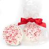 12 Pcs Christmas Hot Chocolate Bombs Gourmet White Chocolate Favors with Crushed Peppermint(12 Pack) - Let It Snow Holiday Party Favors & Gifts view 2