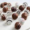 Brownie Points Brownie Bruffles: 18-Individually Wrapped Brownie Bruffles. Brownie Bruffle is a Brownie rolled in Ganache, cream cheese and wrapped in a rich chocolate shell. Gourmet gift for Her, Him, Friends or Family. Gift Boxed with a Bow. (BP_BR view 1