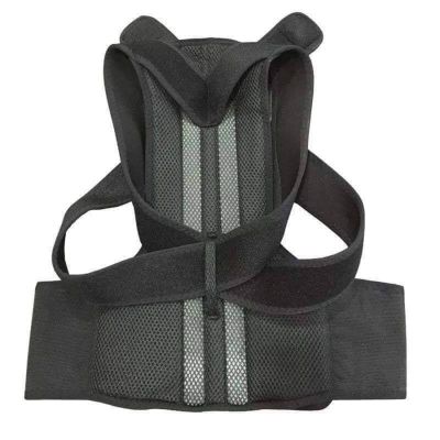 XS-5XL Adjustable Full Back Support Belt Posture Corrector Plus Size Lower Back Brace Breathable Back Shoulder Support Corset Improve Hunchback For Men And Women ( Color : Black , Size : X-Small )