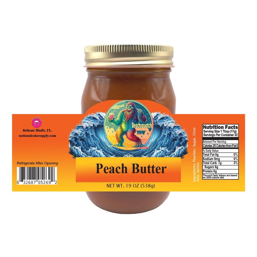 Beachsquatch Peach Butter, 19 ounces