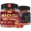 2 Pack Sugar Free Maca Root Gummies 2000mg with Ashwagandha, Tribulus Terrestris, Rhodiola, Panax Ginseng, L Arginine & L Tyrosine - Organic Black Red Yellow Maca Root for Women Men Energy Support view 1