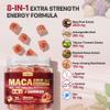 2 Pack Sugar Free Maca Root Gummies 2000mg with Ashwagandha, Tribulus Terrestris, Rhodiola, Panax Ginseng, L Arginine & L Tyrosine - Organic Black Red Yellow Maca Root for Women Men Energy Support view 3