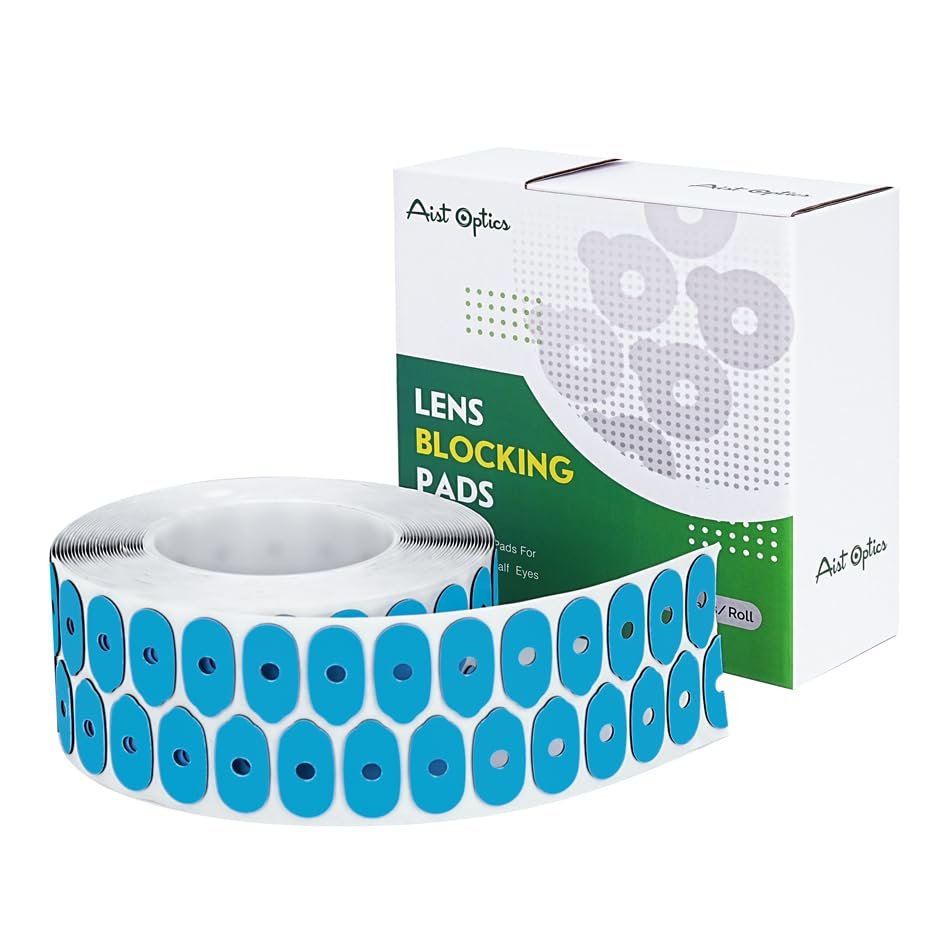 AISITESY 1000pcs Lens Blocking Pad Blocking Mat Glasses Edging Consumables Optical Adhesive Sticker Accessories (18mmX24mm)