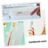 LALAFINA Portable Travel Toothbrush and Cutlery Cases Transparent Protective Covers for Toothbrushes and Utensils for Travel and Outdoor Use view 2