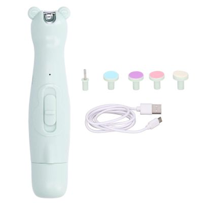 Baby Nail Clippers, Electric Baby Nail Trimmer, Rechargeable Baby Nail Filer Polishing Kit with Replacement Heads for Newborn Infant Toddler(110V-)