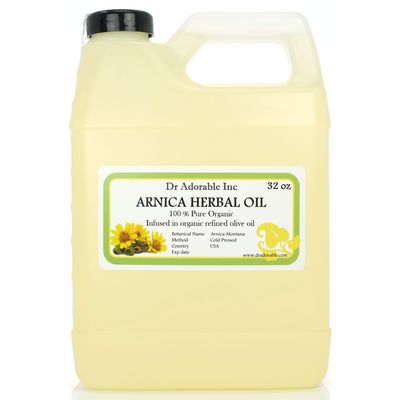 Dr Adorable - 32 oz - Arnica Herbal Oil - 100% Pure Infused Natural Organic