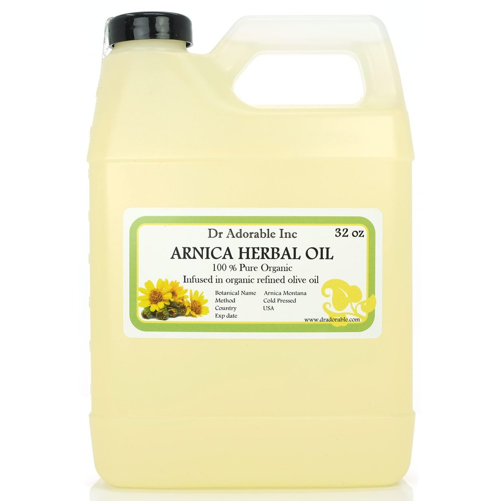 Dr Adorable - 32 oz - Arnica Herbal Oil - 100% Pure Infused Natural Organic