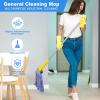 3 Pack Commercial Replace Mop Head, Reusable Mop Head Refills-Replacement Mop Heads Suitable for Heavy Commercial Industrial Residential Areas,Wet Industrial Cotton Looped End String Mop Head (Blue) view 3
