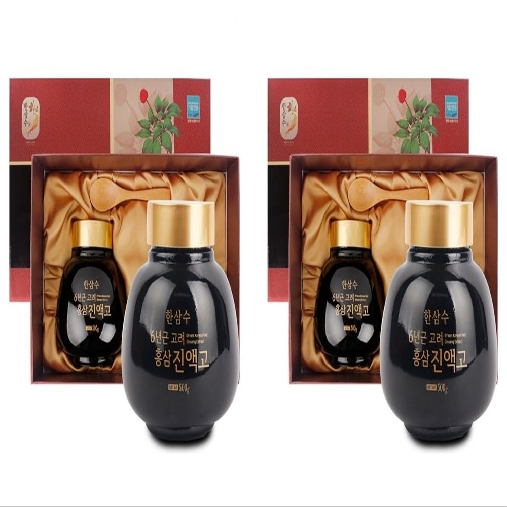 2 Set Boxes - Hansamsu Red Ginseng 6 Years Old Extract - Cao Hong Sam Hansamsu Han QUOC - 500g per Bottle - Made in Korea