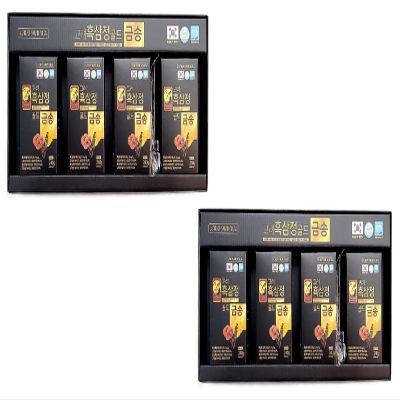 2 Set Box - Black Ginseng 6 Years Old with Cordyceps and Reishi Extract - Cao Hac Sam Ket Hop Linh Chi va Dong Trung Ha Thao - 240g per Bottle x 4 Bottles per Set Box - Made in Korea