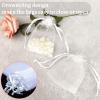 100PCS Sheer Organza Bags With Drawstring for Wedding Favor, Party, Favor Jewelry, Candy, Birthday, Christmas, Festival, Soaps, Makeup,Wrapping Supplies, 6 x 4 Inch Small Mesh White Gift Bags. view 2