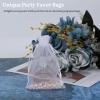 100PCS Sheer Organza Bags With Drawstring for Wedding Favor, Party, Favor Jewelry, Candy, Birthday, Christmas, Festival, Soaps, Makeup,Wrapping Supplies, 6 x 4 Inch Small Mesh White Gift Bags. view 3