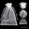 100PCS Sheer Organza Bags With Drawstring for Wedding Favor, Party, Favor Jewelry, Candy, Birthday, Christmas, Festival, Soaps, Makeup,Wrapping Supplies, 6 x 4 Inch Small Mesh White Gift Bags. view 4