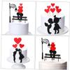 Toyvian 3sets Heart Sign Cake Picks Romantic Cake Toppers for Valentine's Day Celebrations Lightweight and Easy to Carry for Desserts and view 2