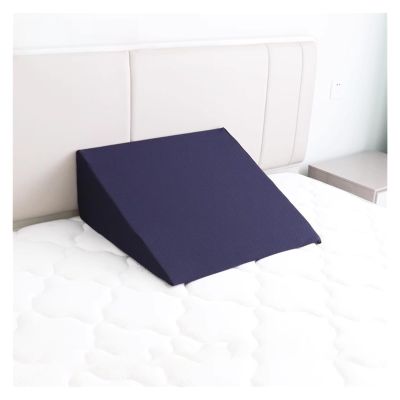 18cm/25cm/30cm Tall Bed Pillow Wedge Extra Wide, Wedge Pillow for Sleeping Post Surgery/ Acid Reflux/ Side Sleepers, Elevated Triangle Pillow for Adults/Elderly ( Color : Blue , Size : H-25cm/9.8in )