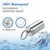 FULLGUEEN Portable Pill Holder Keychain,Aluminium Alloy Waterproof Pill Box Container for Purse Pocket,Small Daily Pill Case for Outdoor Travel Camping-2PCS view 2
