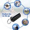 FULLGUEEN Portable Pill Holder Keychain,Aluminium Alloy Waterproof Pill Box Container for Purse Pocket,Small Daily Pill Case for Outdoor Travel Camping-2PCS view 3