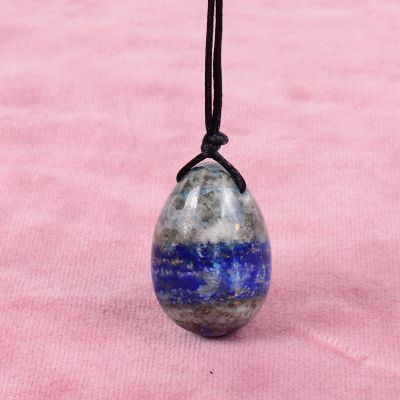 Yoni Egg Set Drill 30 * 20 MM Yoni Egg 100% Natural Stone Healing Jade Crystal Egg Mineral Ball Kegel Massage,Lapis Lazuli 30x20mm