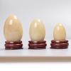 Yoni Egg Set Yellow Jade Yoni Egg Set Undrilled Natural Stone Massage Crystal Ball Kegel Exercise Women,3 Pcs and Base view 1