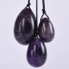 Yoni Egg Set Amethyst Egg Yoni Massage Set Crystal Quartz Natural Stone Mineral Ball Kegel Exercise,3 Pcs and Box view 3
