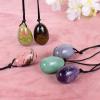 Yoni Egg Set Drill 40x25MM Yoni Egg Natural Stone Kegel Massage Ball Crystal Rose Quartz Jade,Helu Jade view 2