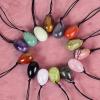 Yoni Egg Set Drill 40x25MM Yoni Egg Natural Stone Kegel Massage Ball Crystal Rose Quartz Jade,Helu Jade view 3
