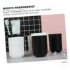 LALAFINA 2pcs Multifunctional Toothbrush Holder with Mouthwash Cups Portable Travel Toothbrush Case Creative Bathroom Accessories for Couples Black White view 3