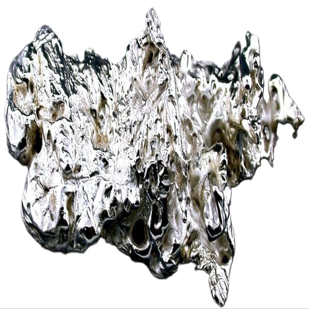 113.5 Gram 4 Ounce 2 2/3 x 1 3/5 x 4/5 Inch Casted Silver Nugget EBS1373D/102223