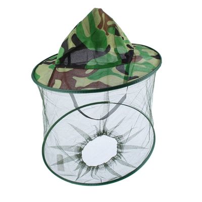 INLIMA Hardhat Camo Beekeeping Hat Head Face Protection Veil Mask Hat Bee Bug Insect Anti-Mosquito Safety Prevention Head Net