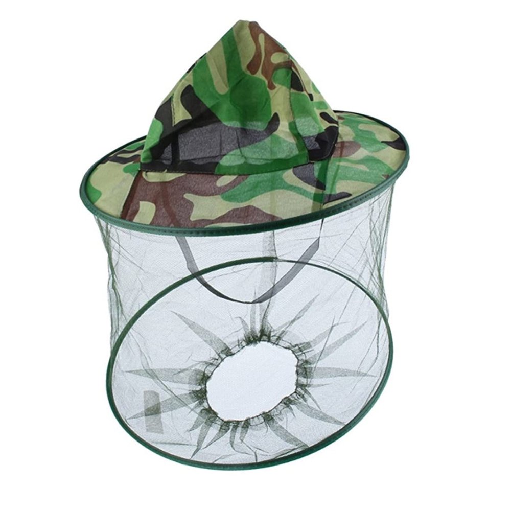 INLIMA Hardhat Camo Beekeeping Hat Head Face Protection Veil Mask Hat Bee Bug Insect Anti-Mosquito Safety Prevention Head Net