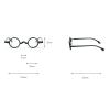 2023 Vintage Round Acetate Optical Glasses Frames Men Glasses Women Round Punk Eyeglasses (2PCS blue floral&colours, 2) view 2