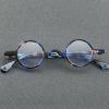 2023 Vintage Round Acetate Optical Glasses Frames Men Glasses Women Round Punk Eyeglasses (2PCS blue floral&colours, 2) view 3