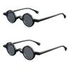 2023 Vintage Round Acetate Optical Glasses Frames Men Glasses Women Round Punk Eyeglasses (2pcs black&leopard, 3) view 1