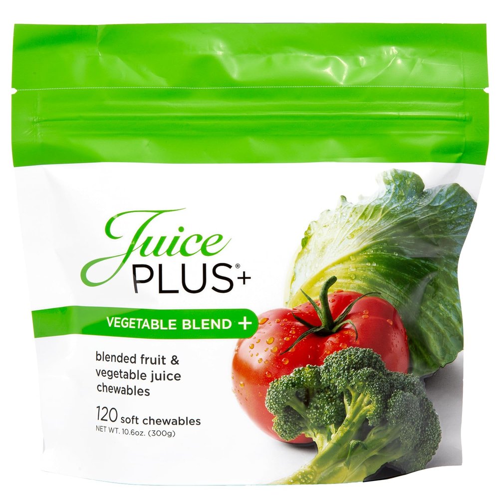 JuicePlus+ Vegetable Blend Soft Chews (Chewables) - Delicious Vegan Gummies with 11 Nutrient-Rich Vegetables for Daily Wellness! Boost Intake of Vitamins & More - For Kids & Adults - (1-mo, 30 Chews)
