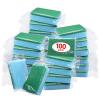 (100 Pack) Kheoxusa Individually Wrapped Sponges,Sponge Individually Wrapped,Individually Wrapped Sponges Bulk Packed for Cleaning Dishes Kitchen Scrub Dish Non Scratch Scrubbers Small Mini Bulk-Blue view 1