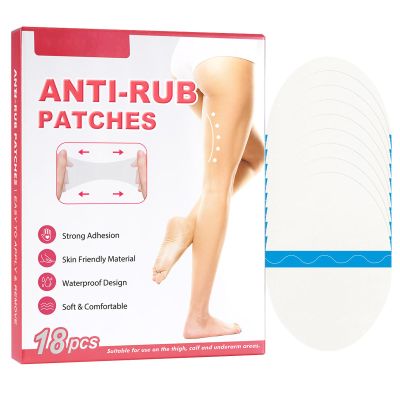 18pcs Thigh Inner Anti Chafing Stickers, Transparent Tape for Anti Friction, Self-Adhesive Thigh Anti-Wear Paste, Heel Anti Wear Sticker, Waterproof Thigh Bands, Thigh Chaffing Protection