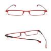 Slim Pocket Metal Reading Glasses for Men Women, Blue Light Blocking Computer Readers, Anti Glare Glasses (Color : Red, Size : 1.0x) view 2