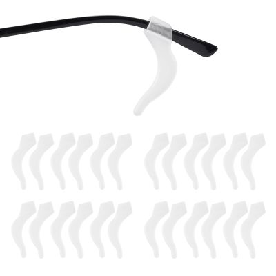 Omnful Eyeglass Ear Grip, Anti-slip Eyelass Holder, Soft Silicone Glasses Ear Hook, Eye glass Temple Tips Sleeve Retainer, Eyewear Retainers Ear Cushions for Sunglasses, Glasses (12Pairs White)